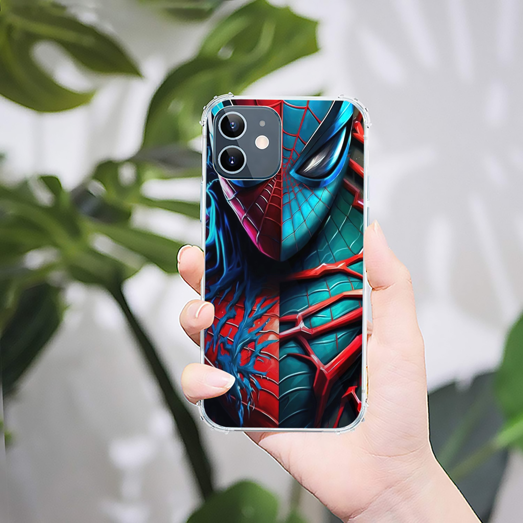 （画像用） Spider Man スパイダーマン 【iPhone 12シリーズ対応】透明スマホケース（クリアソフトケース）